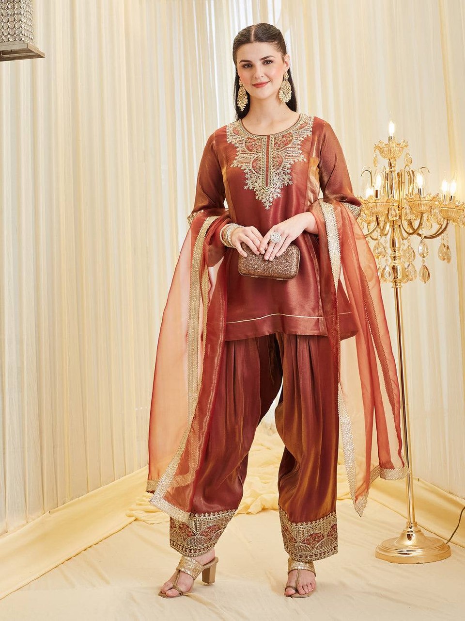 Midnight Terracotta Luminous Salwar Set